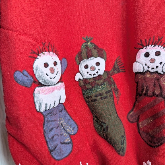 Cabela's Snowman Cardigan Women's Size XL or 2X Sweatshirt Christmas Red - Picture 4 of 13